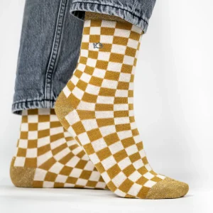 BILLYBELT Chaussettes en coton peigné Carreaux ->Femme Chaussettes Fantaisie