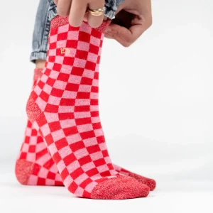 BILLYBELT Chaussettes en coton peigné Carreaux ->Femme Chaussettes Fantaisie