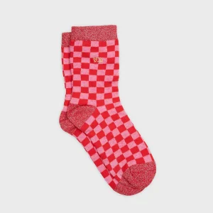 BILLYBELT Chaussettes en coton peigné Carreaux ->Femme Chaussettes Fantaisie
