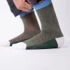 BILLYBELT Chaussettes en coton peigné Chevrons ->Homme Chaussettes Fantaisie