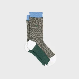 BILLYBELT Chaussettes en coton peigné Chevrons ->Homme Chaussettes Fantaisie