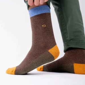 BILLYBELT Chaussettes en coton peigné Chevrons ->Homme Chaussettes Fantaisie