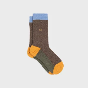BILLYBELT Chaussettes en coton peigné Chevrons ->Homme Chaussettes Fantaisie