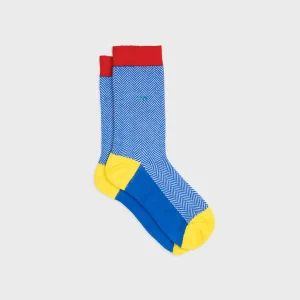 BILLYBELT Chaussettes en coton peigné Chevrons ->Homme Chaussettes Fantaisie