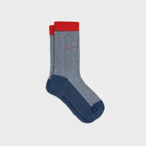 BILLYBELT Chaussettes en coton peigné Chevrons ->Homme Chaussettes Fantaisie
