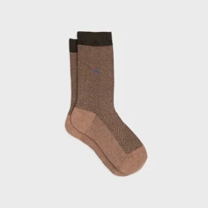 BILLYBELT Chaussettes en coton peigné Chevrons ->Homme Chaussettes Fantaisie