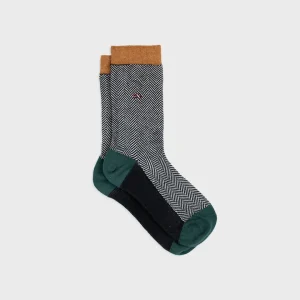 BILLYBELT Chaussettes en coton peigné Chevrons ->Homme Chaussettes Fantaisie