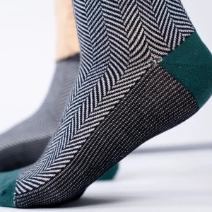 BILLYBELT Chaussettes en coton peigné Chevrons ->Homme Chaussettes Fantaisie