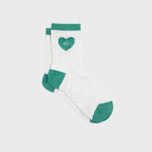 BILLYBELT Chaussettes en coton peigné Coeur ->Femme Chaussettes Fantaisie