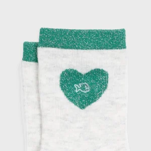 BILLYBELT Chaussettes en coton peigné Coeur ->Femme Chaussettes Fantaisie