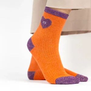 BILLYBELT Chaussettes en coton peigné Coeur ->Femme Chaussettes Fantaisie