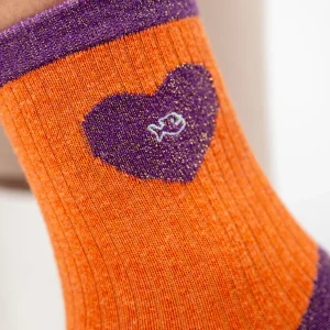BILLYBELT Chaussettes en coton peigné Coeur ->Femme Chaussettes Fantaisie