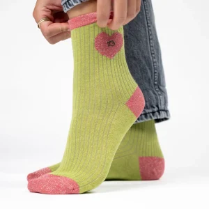 BILLYBELT Chaussettes en coton peigné Coeur ->Femme Chaussettes Fantaisie