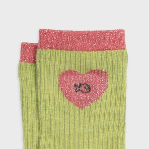 BILLYBELT Chaussettes en coton peigné Coeur ->Femme Chaussettes Fantaisie