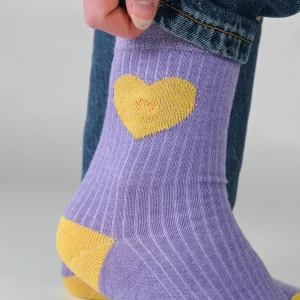 BILLYBELT Chaussettes en coton peigné Coeur ->Femme Chaussettes Fantaisie