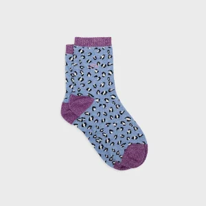 BILLYBELT Chaussettes en coton peigné Léopard ->Femme Chaussettes Fantaisie