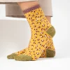 BILLYBELT Chaussettes en coton peigné Léopard ->Femme Chaussettes Fantaisie