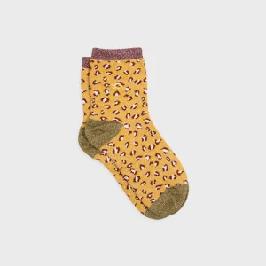 BILLYBELT Chaussettes en coton peigné Léopard ->Femme Chaussettes Fantaisie