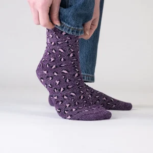 BILLYBELT Chaussettes en coton peigné Léopard ->Femme Chaussettes Fantaisie
