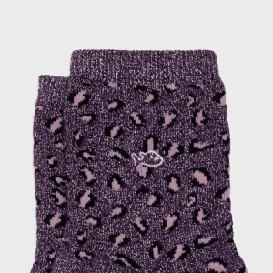 BILLYBELT Chaussettes en coton peigné Léopard ->Femme Chaussettes Fantaisie