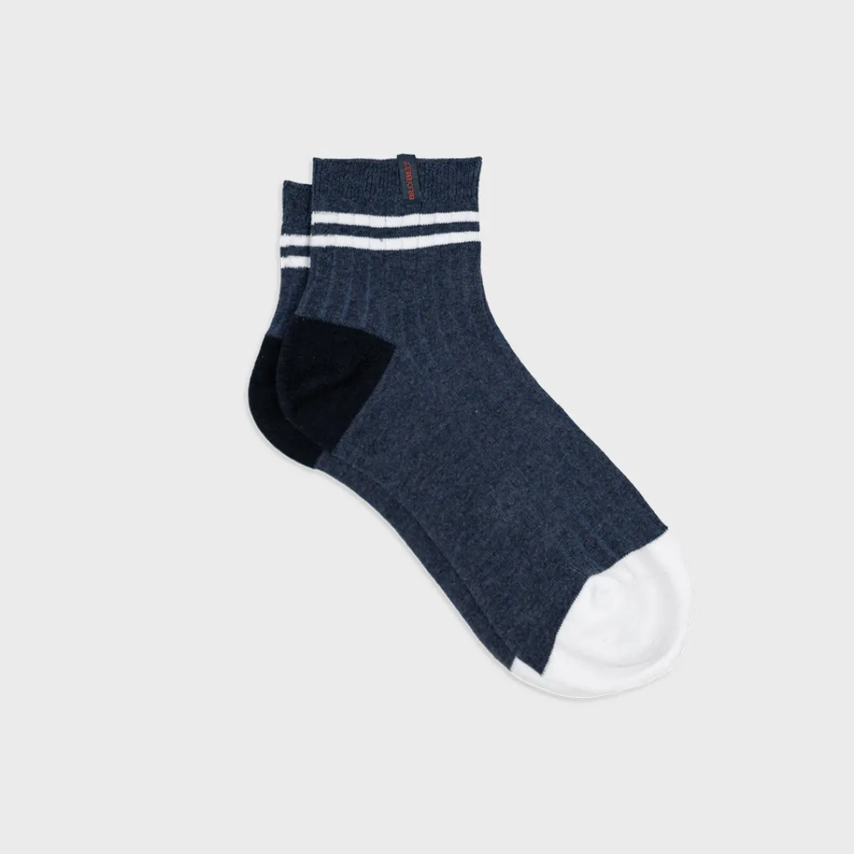 chaussettes_en_coton_peign_mihautes__marine_ray_blanc_1.webp BILLYBELT Chaussettes en coton peigné Mi-hautes ->Homme Chaussettes Basses