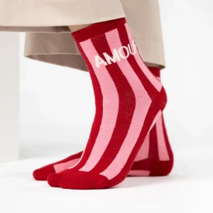 BILLYBELT Chaussettes en coton peigné Rayées ->Femme Chaussettes Fantaisie