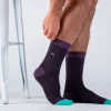 BILLYBELT Chaussettes en coton peigné Rayées - Améthyste>Homme Chaussettes Fantaisie
