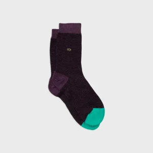 BILLYBELT Chaussettes en coton peigné Rayées - Améthyste>Homme Chaussettes Fantaisie