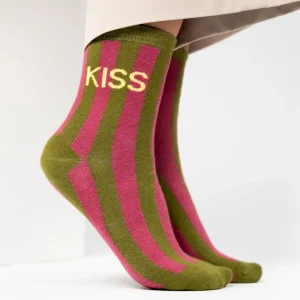 BILLYBELT Chaussettes en coton peigné Rayées ->Femme Chaussettes Fantaisie