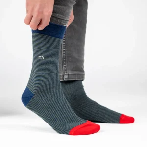BILLYBELT Chaussettes en coton peigné Rayées - Élégante>Homme Chaussettes Fantaisie