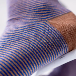 BILLYBELT Chaussettes en coton peigné Rayées - Moka matcha>Homme Chaussettes Fantaisie