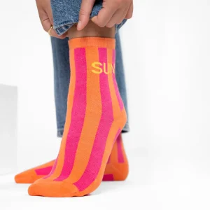 BILLYBELT Chaussettes en coton peigné Rayées ->Femme Chaussettes Fantaisie