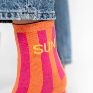 BILLYBELT Chaussettes en coton peigné Rayées ->Femme Chaussettes Fantaisie
