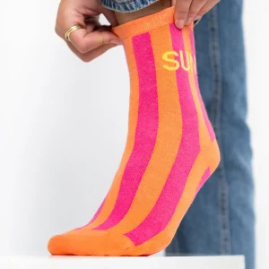 BILLYBELT Chaussettes en coton peigné Rayées ->Femme Chaussettes Fantaisie