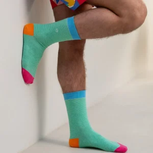 BILLYBELT Chaussettes en coton peigné Rayées - Tutti frutti>Homme Chaussettes Fantaisie
