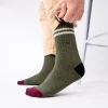 BILLYBELT Chaussettes en coton peigné Retro - Kaki, rayé beige>Homme Chaussettes Fantaisie