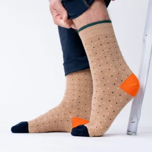 BILLYBELT Chaussettes en coton peigné Square - Gingembre>Homme Chaussettes Fantaisie