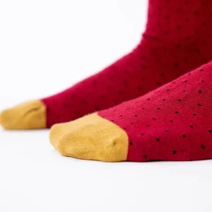 BILLYBELT Chaussettes en coton peigné Square - Paprika>Homme Chaussettes Fantaisie