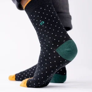 BILLYBELT Chaussettes en coton peigné Square - Poivre>Homme Chaussettes Fantaisie