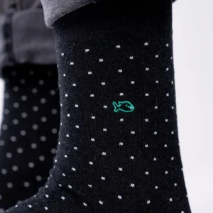 BILLYBELT Chaussettes en coton peigné Square - Poivre>Homme Chaussettes Fantaisie