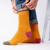 BILLYBELT Chaussettes en coton peigné Square - Safran>Homme Chaussettes Fantaisie