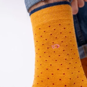 BILLYBELT Chaussettes en coton peigné Square - Safran>Homme Chaussettes Fantaisie