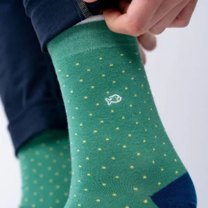 BILLYBELT Chaussettes en coton peigné Square - Wasabi>Homme Chaussettes Fantaisie