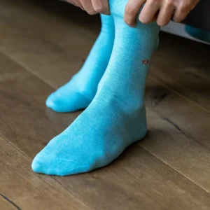 BILLYBELT Chaussettes en coton peigné Unies - Azurin>Homme Chaussettes Unies