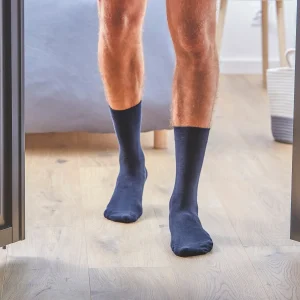 BILLYBELT Chaussettes en coton peigné Unies - Bleu marine>Homme Chaussettes Unies