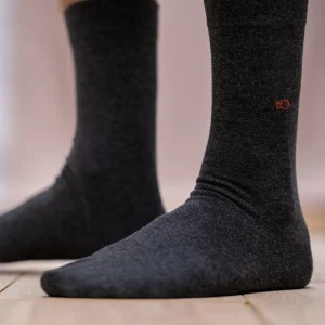 BILLYBELT Chaussettes en coton peigné Unies - Gris souris>Homme Chaussettes Unies