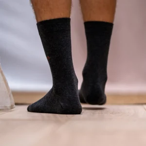 BILLYBELT Chaussettes en coton peigné Unies - Gris souris>Homme Chaussettes Unies
