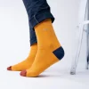 BILLYBELT Chaussettes en coton peigné Unies - Jaune chiné>Homme Chaussettes Unies