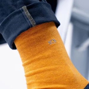 BILLYBELT Chaussettes en coton peigné Unies - Jaune chiné>Homme Chaussettes Unies