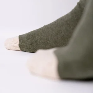 BILLYBELT Chaussettes en coton peigné Unies - Kaki chiné>Homme Chaussettes Unies
